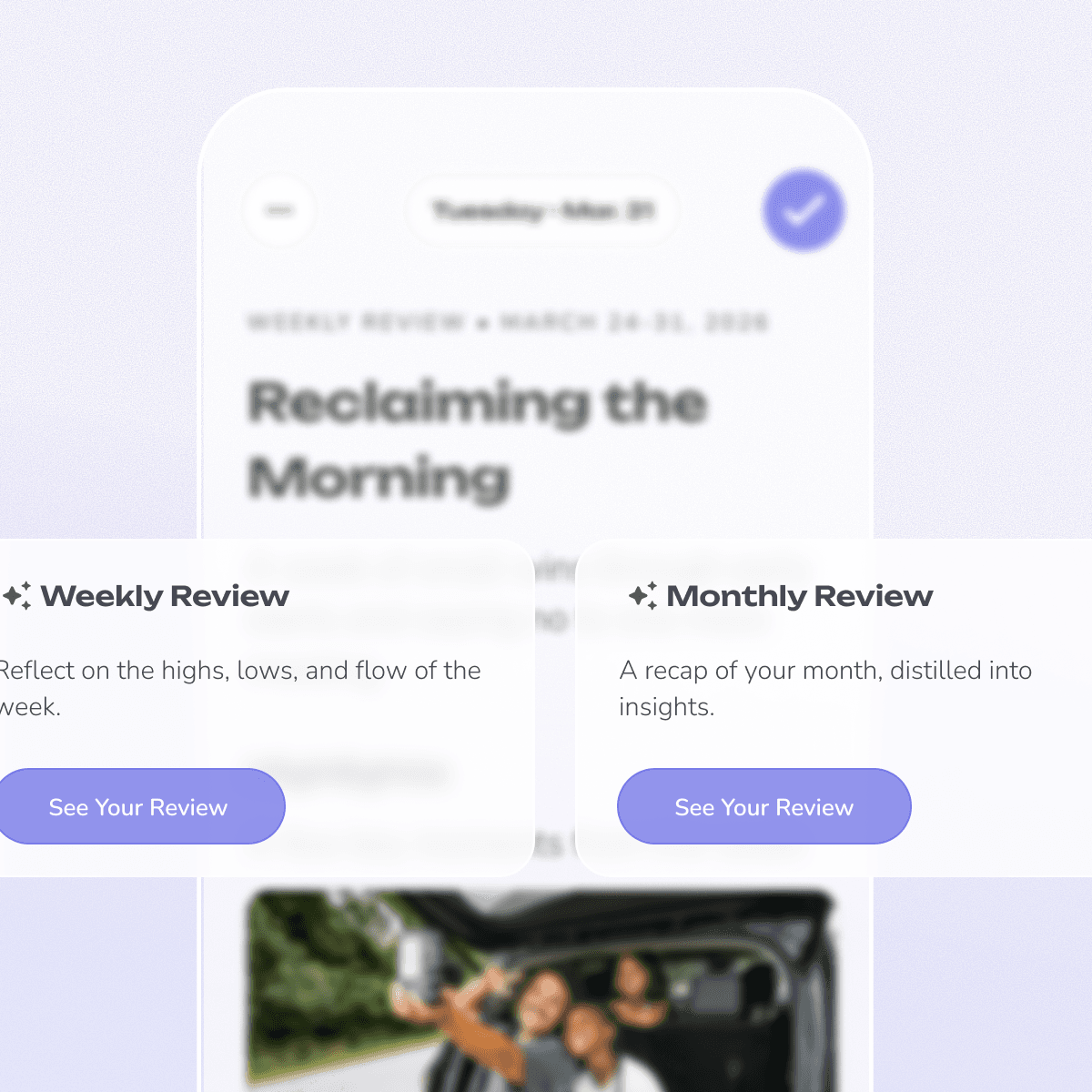 Reflection voice journaling